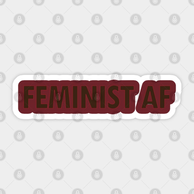 FEMINIST AF Sticker by willpate